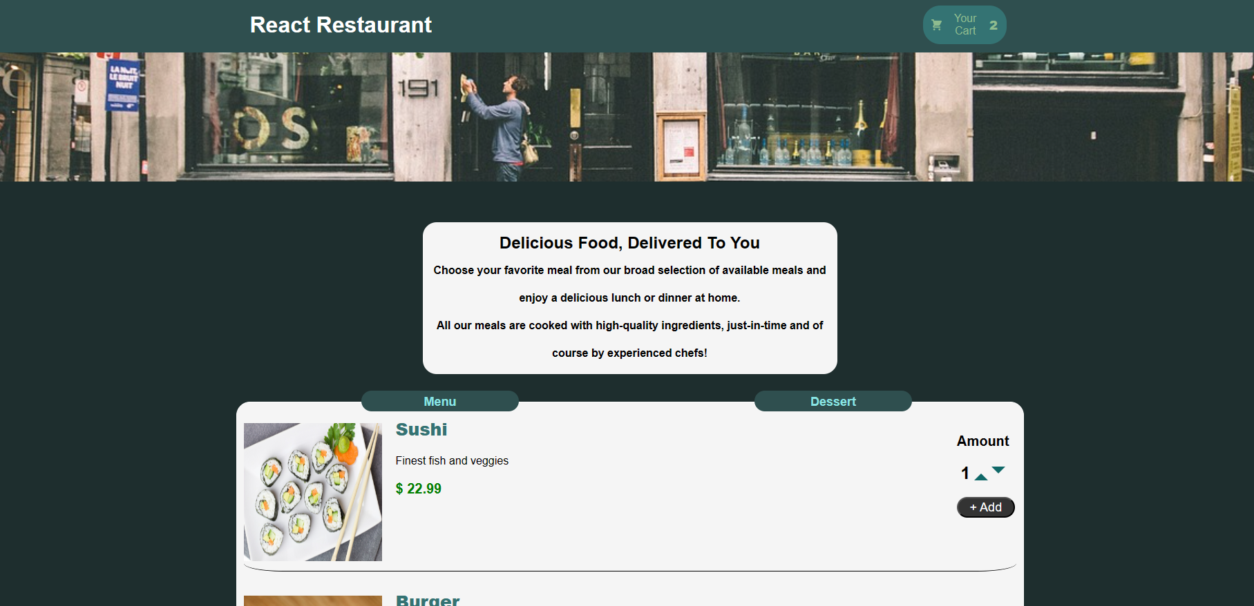 Restaurant Menu